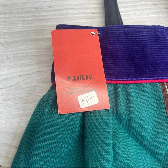 Pauline Poluschka One of a Kind Handbag Vintage Corduroy Fabric Vintage Purse - Picture 4 of 12